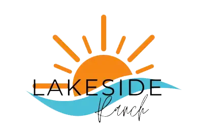 Header logo of Lakeside Park, featuring an orange sun above blue waves, designed for Elementor #100.